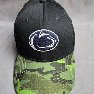 Nike Penn State Baseball Hat Black With Camo Bill